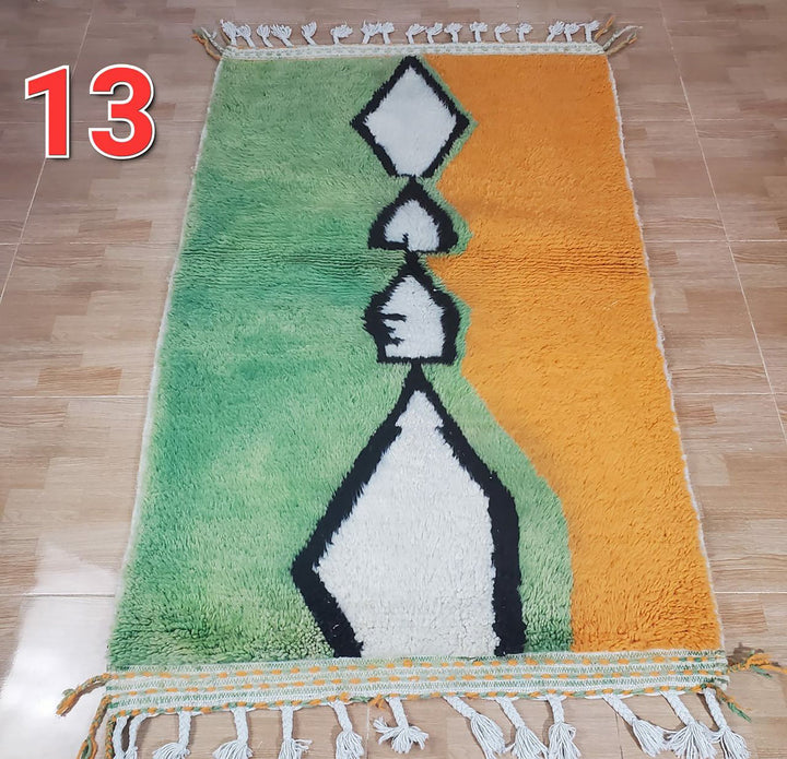 UNIQUE small berber rug, Handmade Rug , 3x5ft Moroccan Rug, 3x5ft Rug, Beniourain Wool Rug, Geometric Rug, Handwoven Rug, Area Rug