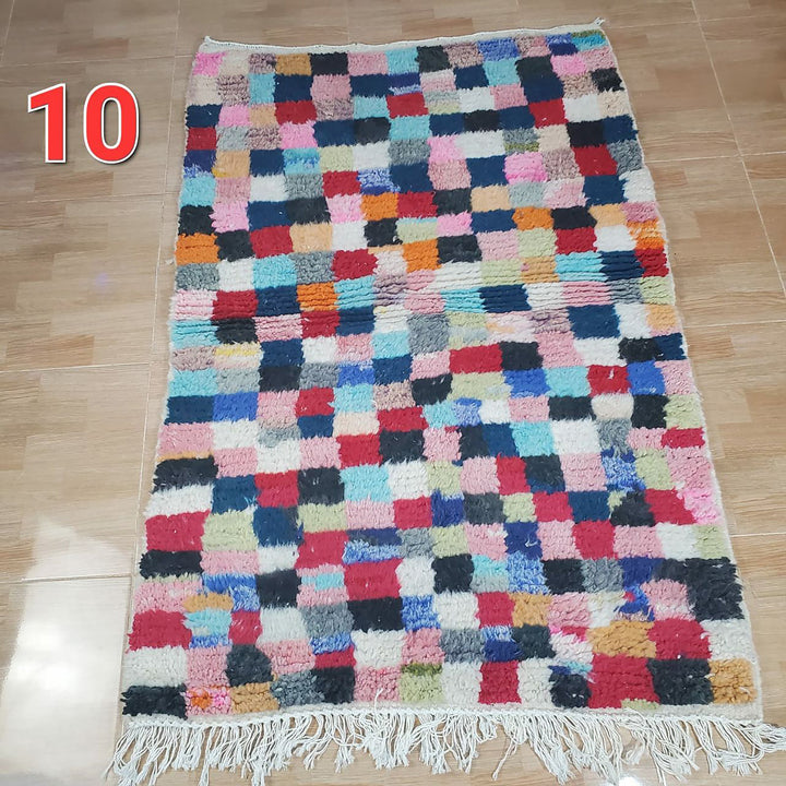 UNIQUE small berber rug, Handmade Rug , 3x5ft Moroccan Rug, 3x5ft Rug, Beniourain Wool Rug, Geometric Rug, Handwoven Rug, Area Rug