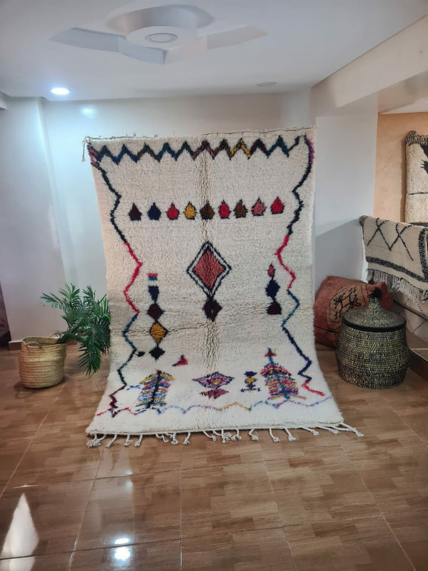 UNIQUE medium 5x8ft berber rug, Handmade Rug , medium 5x8ft Moroccan Rug, medium 5x8ft Rug, Beniourain Wool Rug, Geometric Rug, Handwoven Rug, Area Rug