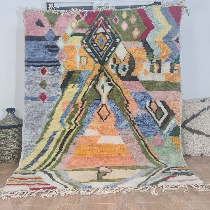 UNIQUE medium 5x8ft berber rug, Handmade Rug , medium 5x8ft Moroccan Rug, medium 5x8ft Rug, Beniourain Wool Rug, Geometric Rug, Handwoven Rug, Area Rug