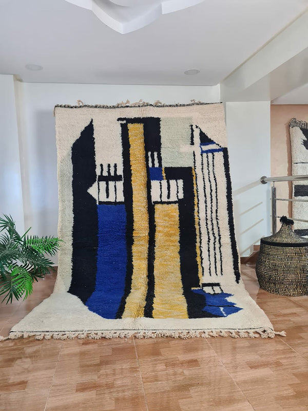 UNIQUE medium 5x8ft berber rug, Handmade Rug , medium 5x8ft Moroccan Rug, medium 5x8ft Rug, Beniourain Wool Rug, Geometric Rug, Handwoven Rug, Area Rug