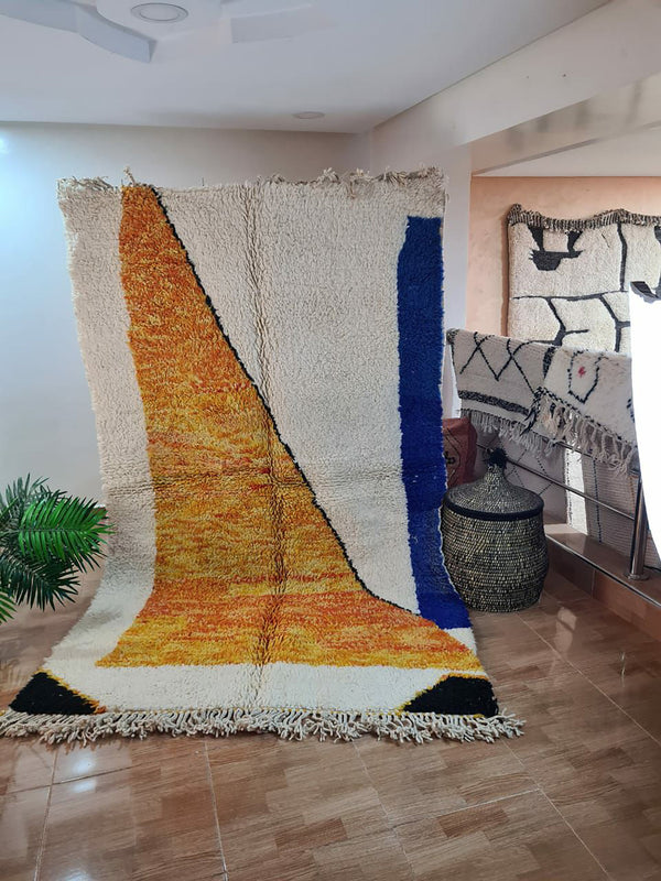 UNIQUE medium 5x8ft berber rug, Handmade Rug , medium 5x8ft Moroccan Rug, medium 5x8ft Rug, Beniourain Wool Rug, Geometric Rug, Handwoven Rug, Area Rug