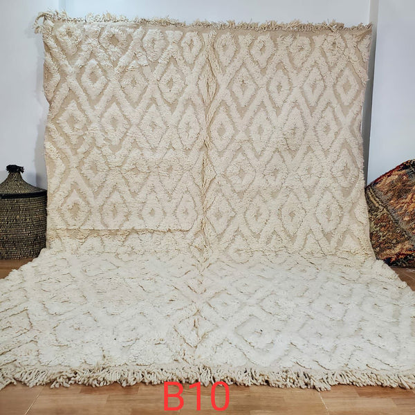 Transform Your Space with the Intricate Design of this Handmade Moroccan Rug 6.5x10ft
