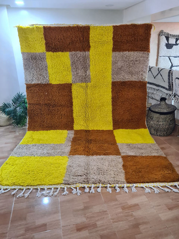 moroccan handmade rug size 6.5x10ft