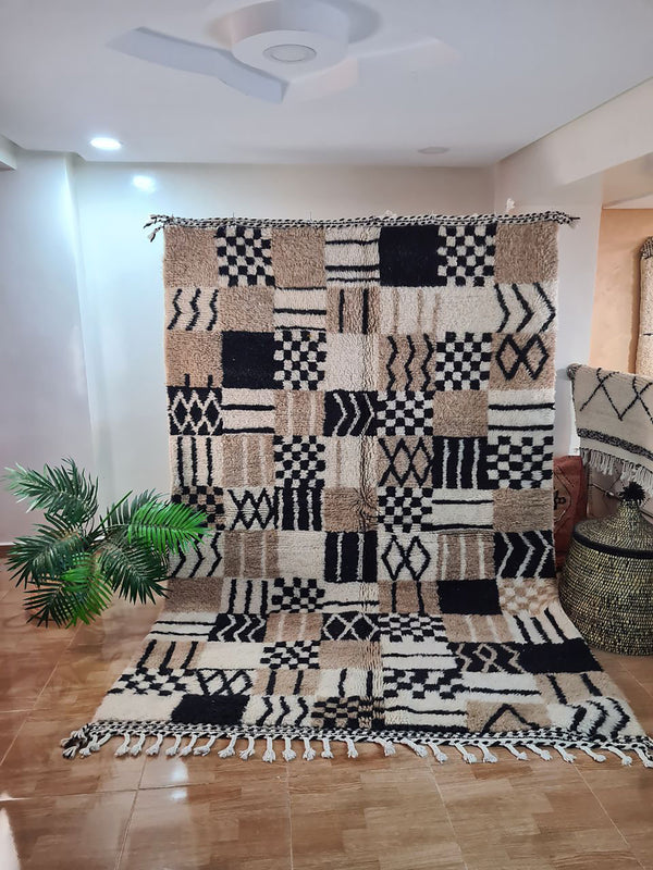 BENIOURAIN RUG, Handmade Rug , 5x8ft Moroccan Rug, 5x8ft Rug, Beniourain Wool Rug, Geometric Rug, Handwoven Rug, Area Rug,bedroom rug,Azilal rug,Berber Rug