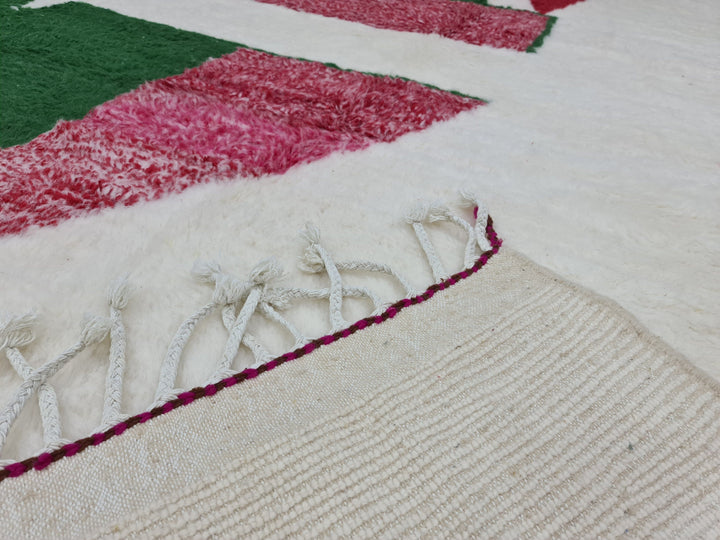 Artistic Azilal Rug, Moroccan Handmade Rug, Berber Rug, Abstract Azilal Rug, Tribal Rug, Berber Nomad rug, White Wool Rug, Boho Rug