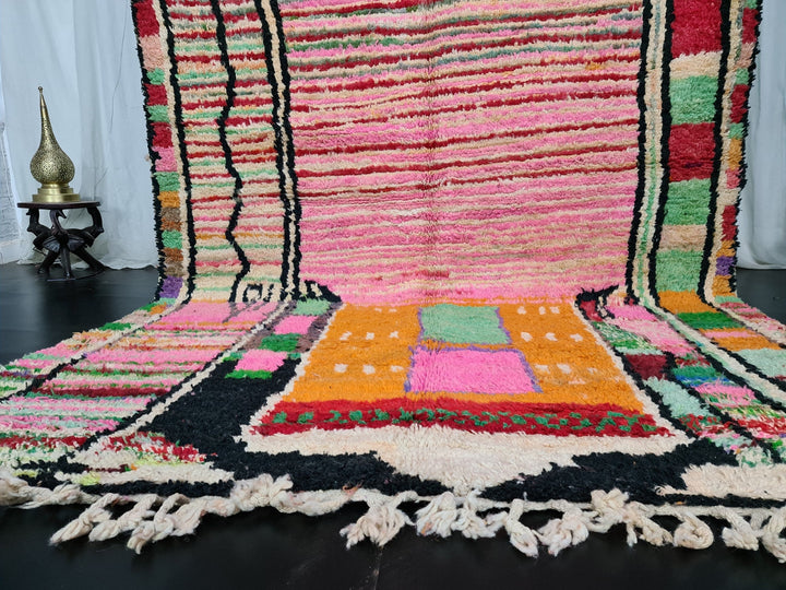 Authentic Moroccan rug , Moroccan Boujad Rug, Azilal rug, Bohemian Rug, HandmadeRug, Pink Rug, Berber carpet, Berber Rug, Tapis Marocain