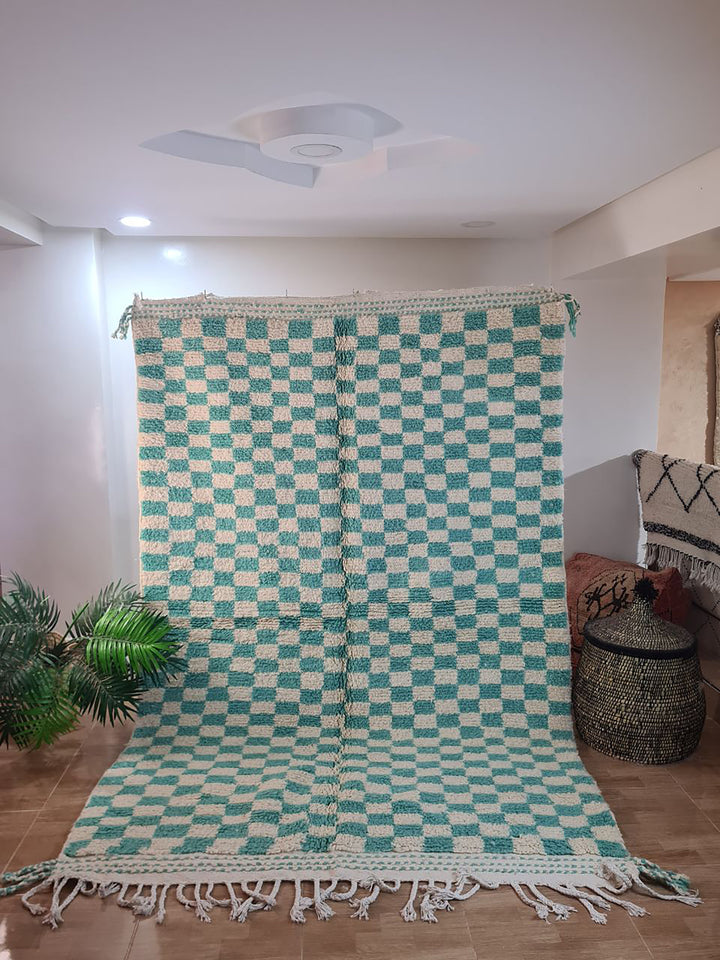 Checkered, Handmade Rug , 5x8ft Moroccan Rug, 5x8ft Rug, Beniourain Wool Rug, Geometric Rug, Handwoven Rug, Area Rug,bedroom rug,Azilal rug,Berber Rug