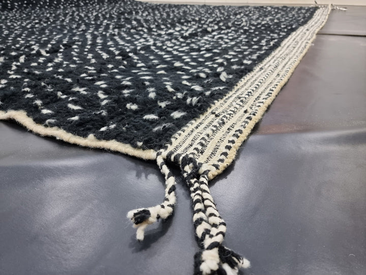 CUSTOM HANDMADE CARPETMoroccan Handmade RugBlack And White RugHandmade Berber RugDotted CarpetAzilal Tribal RugMoroccan Wool Rug.