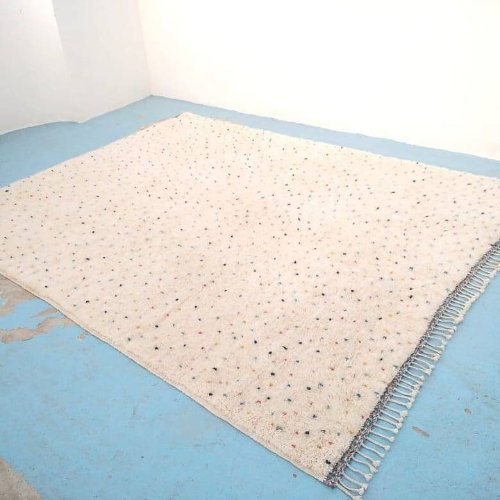 Customized Moroccan rug, Beni Mrirt rug, Premium quality Moroccan rug, Polka dots rug, Beniouarain rug, Beni ourain rug, Azilal rug