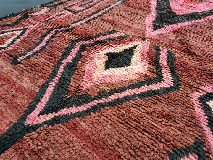 sheep wool rug, moroccan rug area, tribal wool carpet,  wool rug, boujaad wool, abstract rug, brown wool carpet, bohemian rug