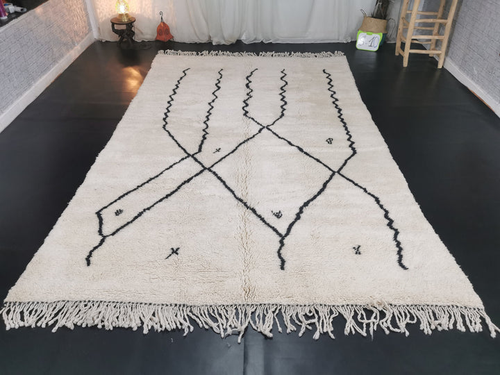 Amazing Mrirt Rug,Moroccan Handmade Carpet, Artistic White Rug, Tribal Abstract Rug, Berber Wool, Rug, Tapis berber, Sheep Wool Rug