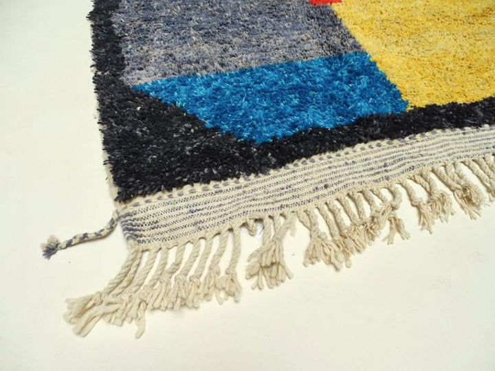 beni ourain rug, handmade rug,  rug, berber rug, tribal rug, moroccan rug, area rug, moroccan carpet, wool rug, colorful rug