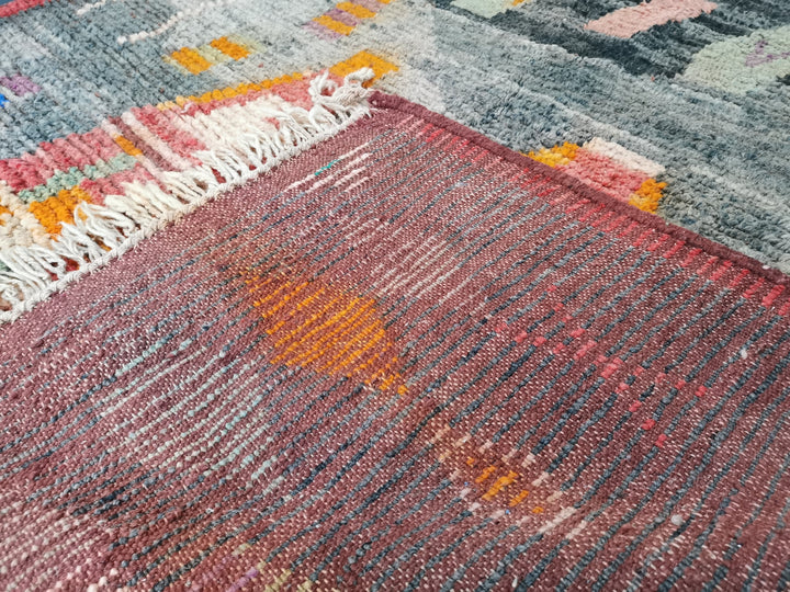 sheep wool rug moroccan rug area tribal wool carpet wool rug boujaad wool abstract rugblack  faded red carpet bohemian rug