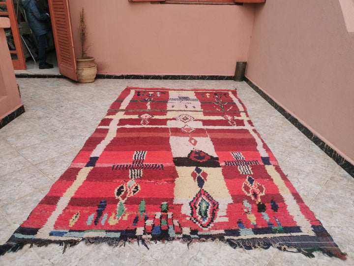 .. ft berber boujad rug  area rug  moroccan rug   rug  red carpet  handmade rug  berber rug tribal rug