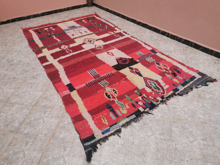 .. ft berber boujad rug  area rug  moroccan rug   rug  red carpet  handmade rug  berber rug tribal rug