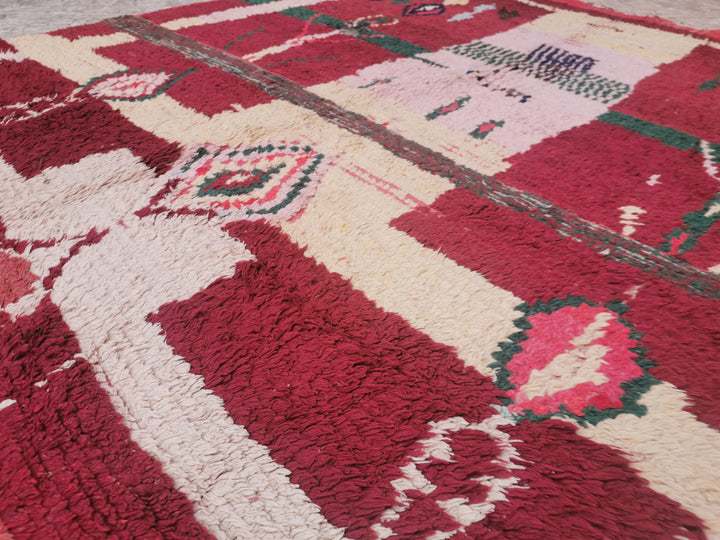 .. ft berber boujad rug  area rug  moroccan rug   rug  red carpet  handmade rug  berber rug tribal rug