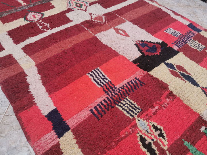 .. ft berber boujad rug  area rug  moroccan rug   rug  red carpet  handmade rug  berber rug tribal rug