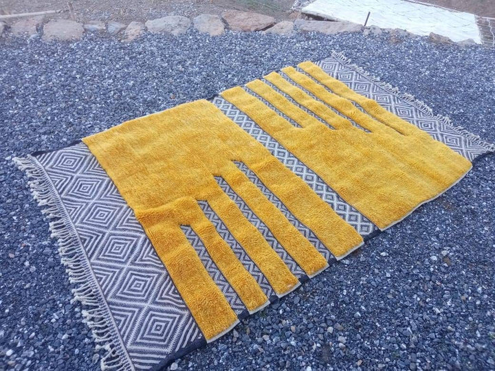 Made to order Moroccan rug, Mrirt rug, Premium quality wool carpet, Orange tribal flooring, Tapis berbere, Zanafi, Flatweave carpet