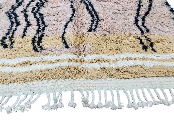 Pink Moroccan rug, Pink berber rug, Moroccan rug Hand knotted, Beni ourain rug, wool berber rug, Custom rug, handmade rug, Genuine lamb wool