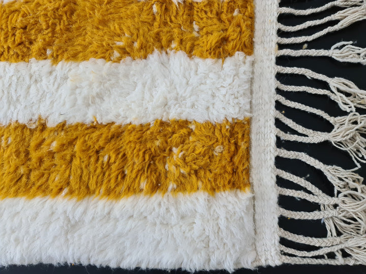 FABULOUS BENIOURAUN RUG, Sheep Wool Rug, Authentic Rug, Berber Mustard Carpet, Checkered Rug, Handmade Moroccan, Area Wool Rug, Bohemian Rug