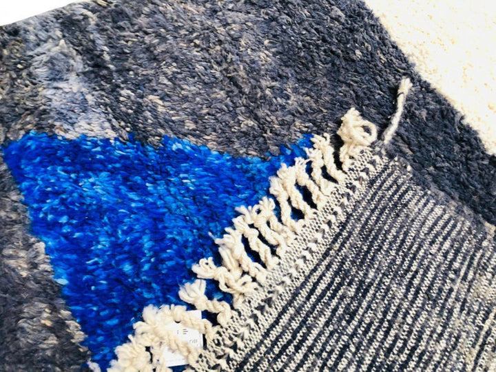 Moroccan rug blue, Berber rug, Custom Moroccan rug, Beni ourain rug, Handmade rug, Plain Wool rug, Solid blue rug, custom made rugs