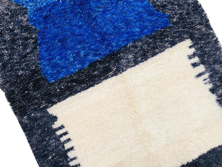 Moroccan rug blue, Berber rug, Custom Moroccan rug, Beni ourain rug, Handmade rug, Plain Wool rug, Solid blue rug, custom made rugs