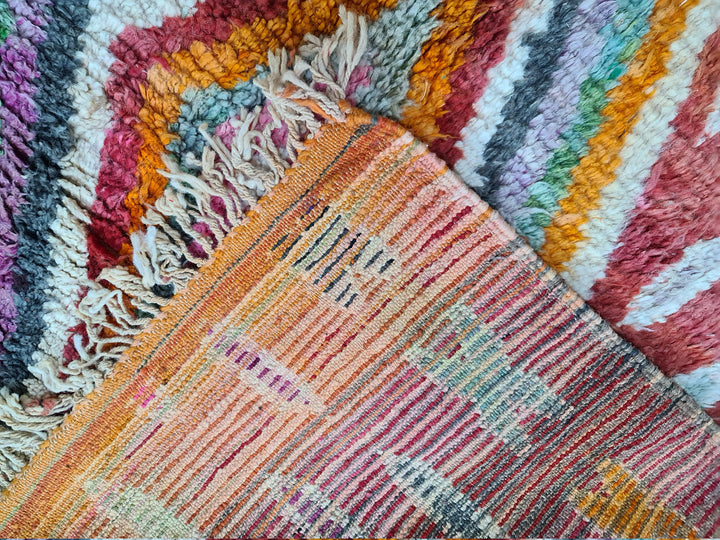 authentic moroccan rug, moroccan boujaad rug, orangerug, handmade moroccan wool, patchwork  rug, berber carpet, tapis marocain