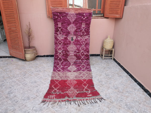  moroccan berber shaggy runner rug . feet . feet  colorful moroccan runner rug