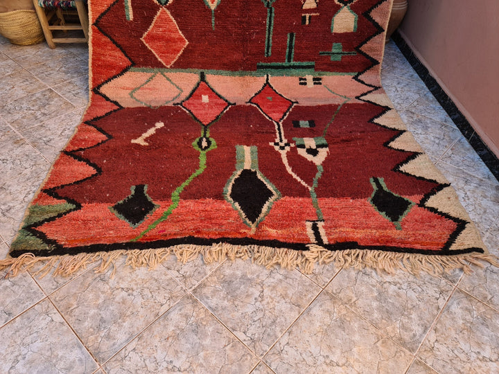 unique rug for you  . x . feet  berber moroccan rug boujaad rug unique handknotted carpet  free shipping 