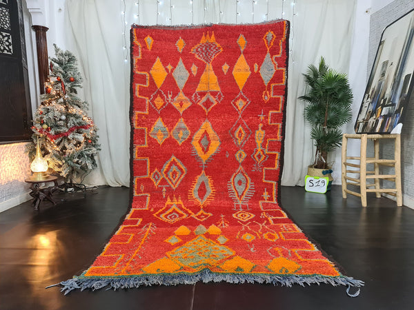 berber rug,  moroccan rug, red and orange tribal rug, authentic rug, handmade rug, berber carpet.
