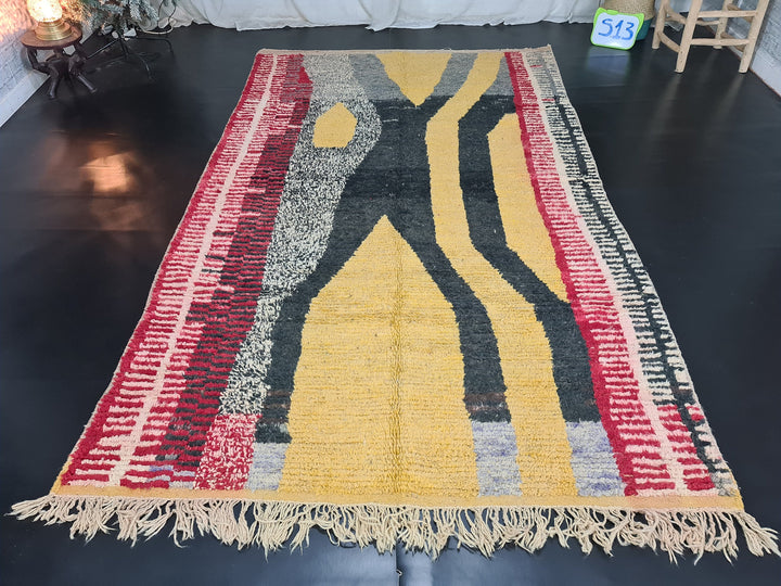 Artistic Moroccan Rug, Moroccan Boujaad Rug, Tribal rug, Authentic Moroccan Wool, Abstract Rug, Berber carpet, Tapis Marocain