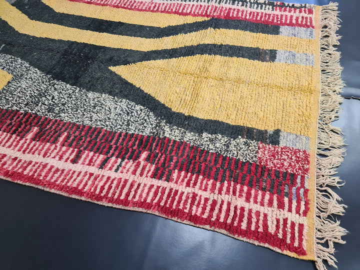 Artistic Moroccan Rug, Moroccan Boujaad Rug, Tribal rug, Authentic Moroccan Wool, Abstract Rug, Berber carpet, Tapis Marocain