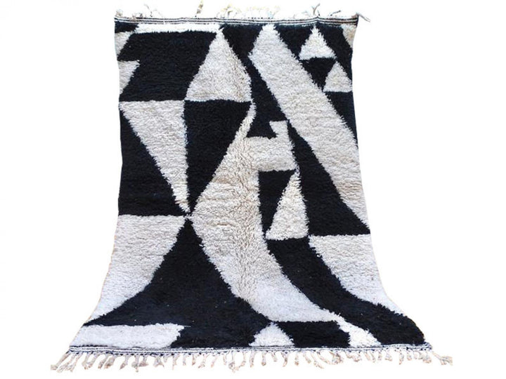 Moroccan Style Rug,  Area Rug, Beni Ourain Rugs, White Black Rug, Beni ourain Rugs, Area Wool Rug, Berber Carpet, Moroccan carpet