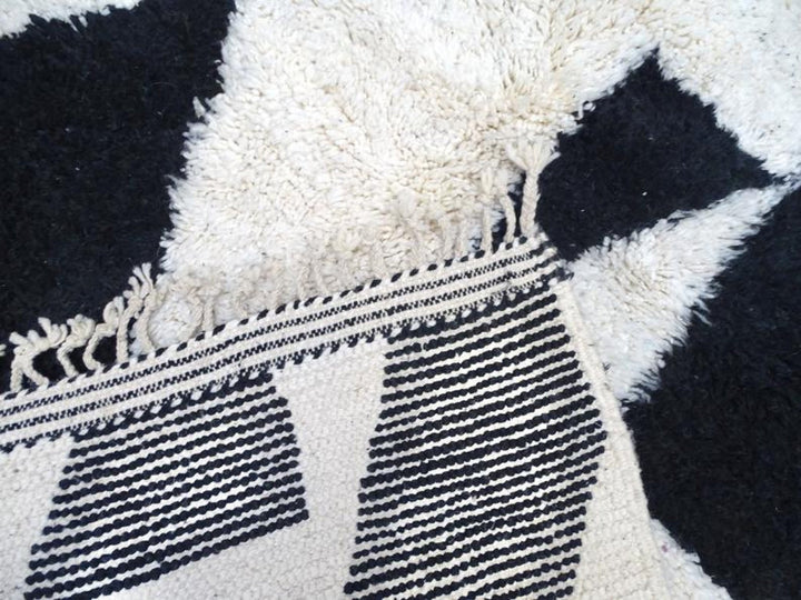 Moroccan Style Rug,  Area Rug, Beni Ourain Rugs, White Black Rug, Beni ourain Rugs, Area Wool Rug, Berber Carpet, Moroccan carpet