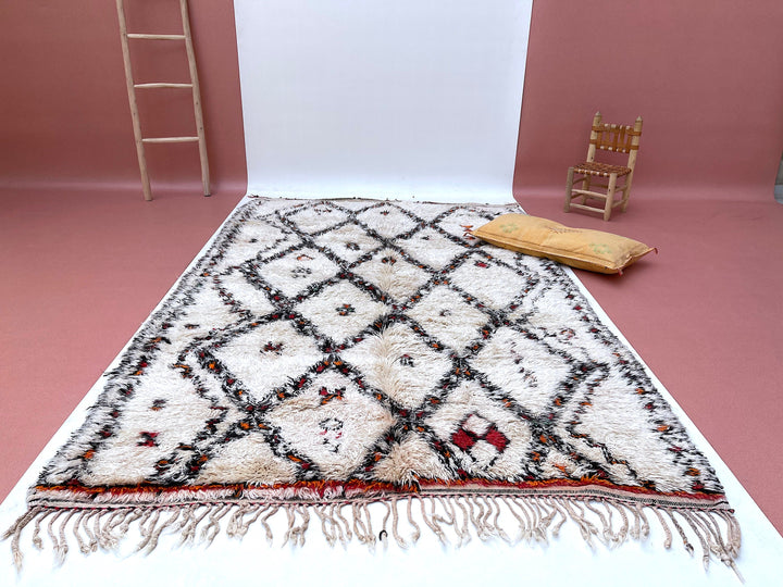 Custom Moroccan rug , Beni Ourain Rug, Berber Handmade rug, bohemian rug, white color rug, soft carpet, handmade gift, area rug, design