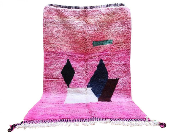 Moroccan pink rug Flat woven kilim  Custom rug Moroccan area rug Wool Berber rug  Beni ourain rug   Free shipping