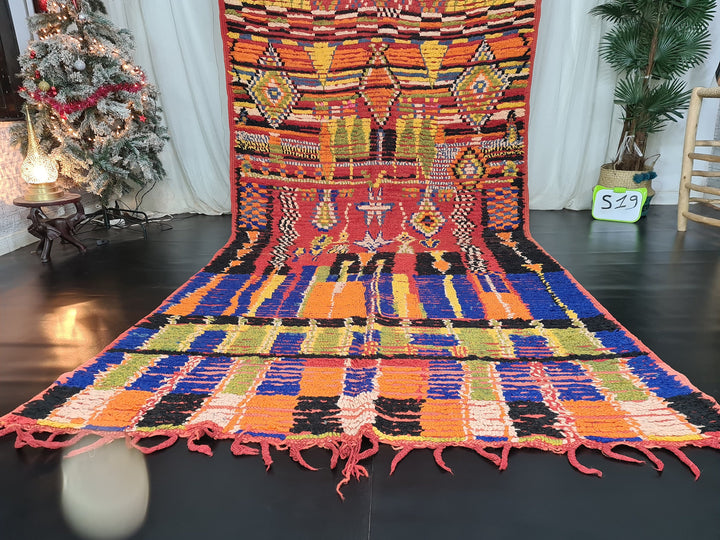 artistic beni mguiled rug,  rug, handmade moroccan rug, red berber wool rug, sahara tribal carpet, abstract rug, tapis marocain.