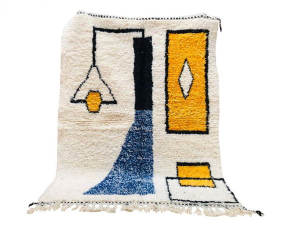 New Moroccan Rug, Modern rug,  rug, Contemporary Carpet, Tassel rug, Moroccan Tribal rug, Living Room Rug, Berber Rug, Teppich