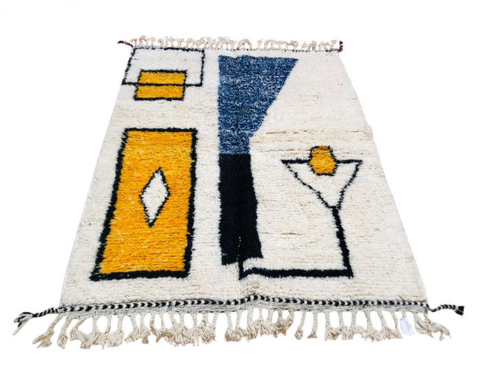 New Moroccan Rug, Modern rug,  rug, Contemporary Carpet, Tassel rug, Moroccan Tribal rug, Living Room Rug, Berber Rug, Teppich