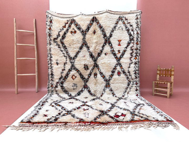 Custom Moroccan rug , Beni Ourain Rug, Berber Handmade rug, bohemian rug, white color rug, soft carpet, handmade gift, area rug, design