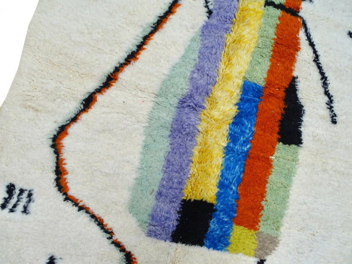 Colorful rug, , Moroccan rug, Beniourain teppish, Berber Teppich, Bohemian rug, Large area rug, white living room rug, nursery rug