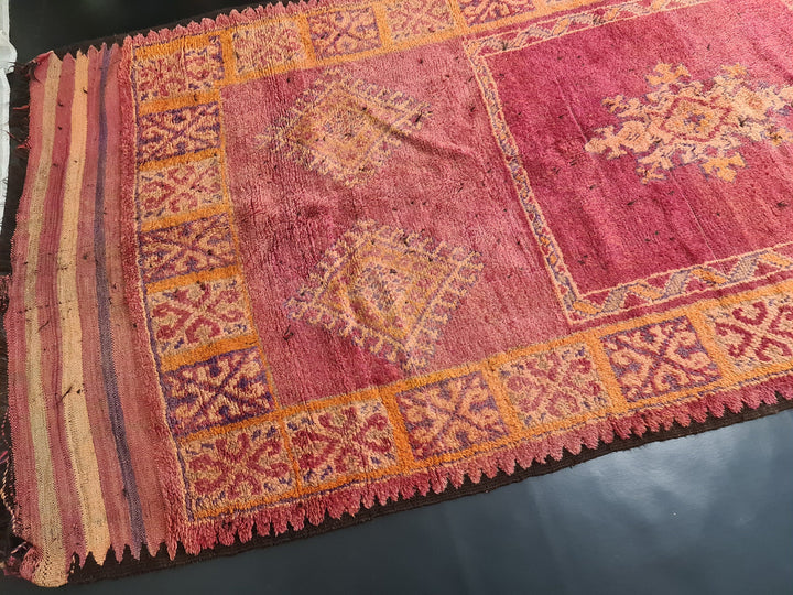  moroccan rug, handmade moroccan rug, red wool rug, tribal carpet, antique rug, red rug, tapis marocain, teppich marokko