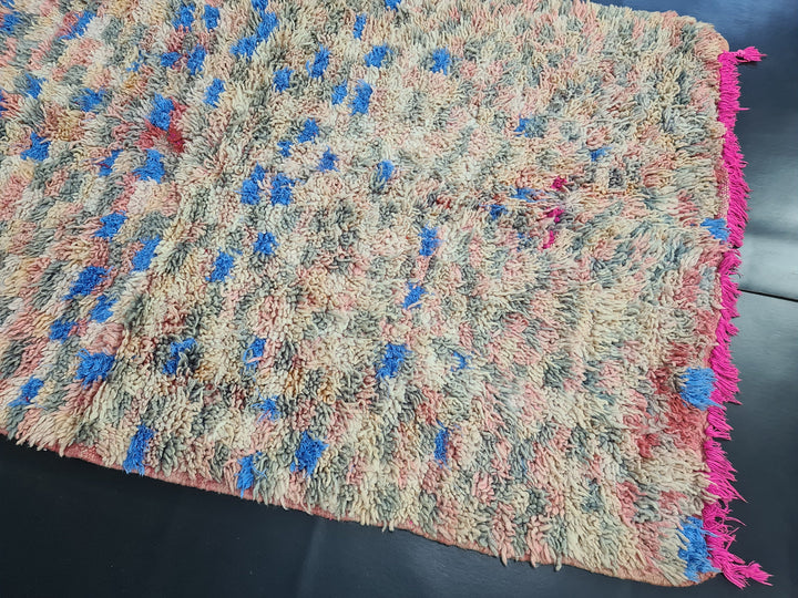  checkered rug, moroccan rug, tribal wool carpet,  wool rug, boujad wool, multicolored rug, bohemian rug, tapis marocain
