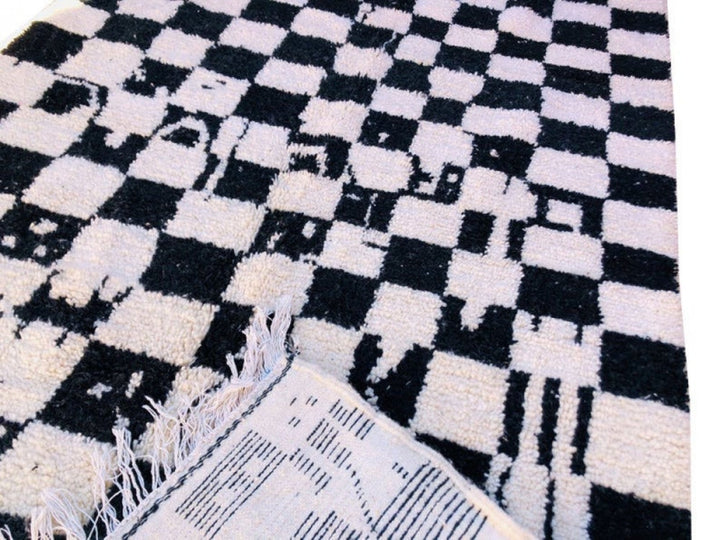 Checkered rug, Moroccan rug checker, Berber moroccan rug,  rug, handwoven wool rug, Mid century rug, Morokko Teppich, tapis