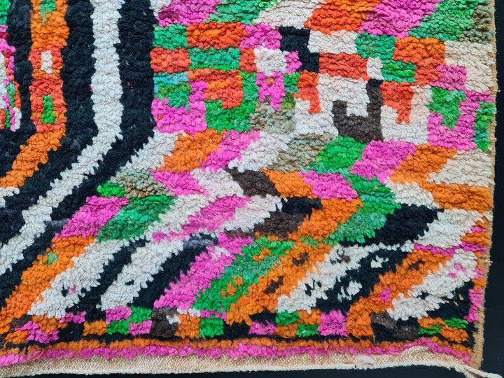 Fabulous Moroccan Rug , Moroccan Boujaad Rug, Colorful Rug, Authentic Moroccan, Handmade Rug, Berber Rug, Abstract Carpet, Bohemian Wool Rug