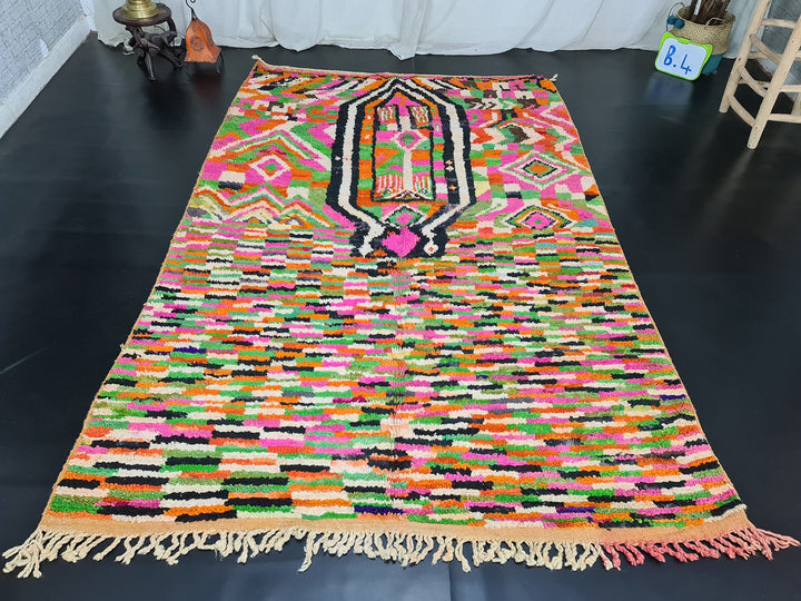 Fabulous Moroccan Rug , Moroccan Boujaad Rug, Colorful Rug, Authentic Moroccan, Handmade Rug, Berber Rug, Abstract Carpet, Bohemian Wool Rug