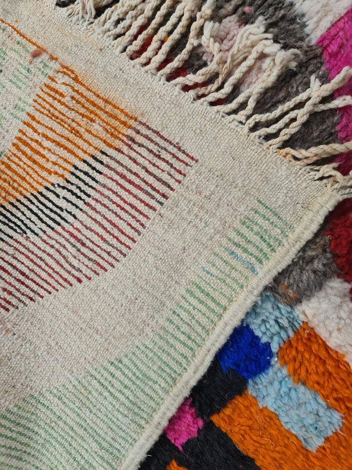 Fabulous Moroccan Rug, Boujaad Rug, Multicolored Rug, Handmade Rug, Berber Rug, Patchwork Rug, Authentic Wool, Bohemian Rug, Tapis Marocain