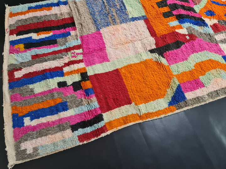 Fabulous Moroccan Rug, Boujaad Rug, Multicolored Rug, Handmade Rug, Berber Rug, Patchwork Rug, Authentic Wool, Bohemian Rug, Tapis Marocain