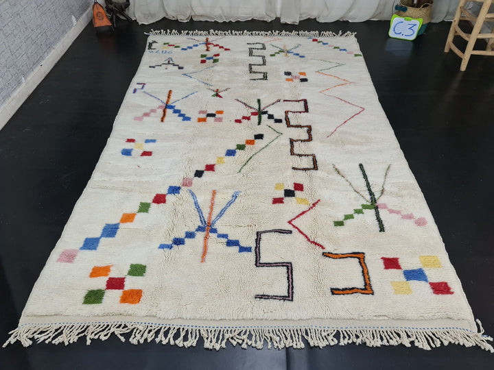 Artistic Mrirt Rug  Scandinavian Area Rug Woven Abstract Rug  High Quality Wool Rug  Plush Tribal RugBerber Symbols Rug Tapis Marocain